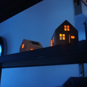 Mini Solar Powered House Night Light Casagami Original Kraft Ecofriendly Kid Gift & decor image 4