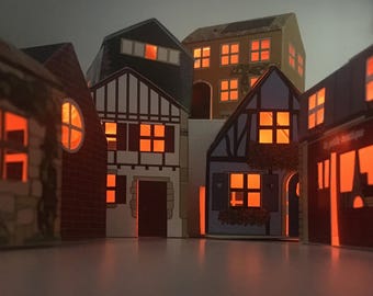 Solar Night Light Casagami : French Architecture Cardboard House, Made in France