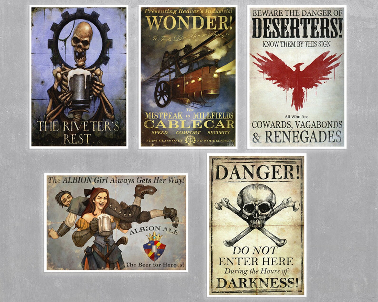 Fable 3 Albion Posters Set of 5 Etsy