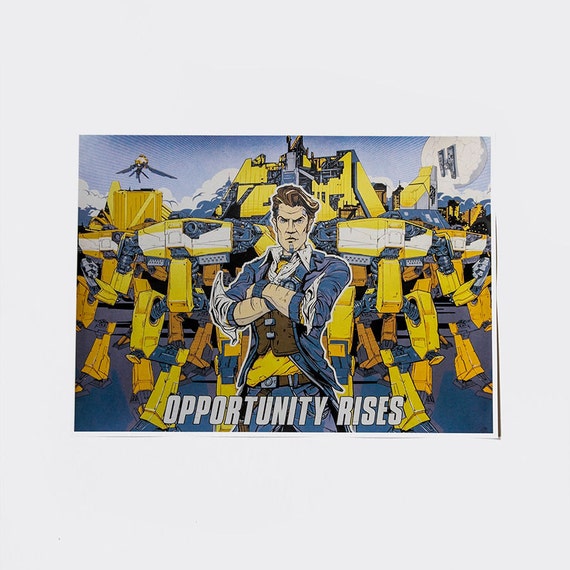 Borderlands 2 Handsome Jack Opportunity Rises Screen Print Art Poster Lithograph