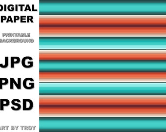 Mexican Serape Digital Paper Western Striped Printable Sublimation Fondo 13