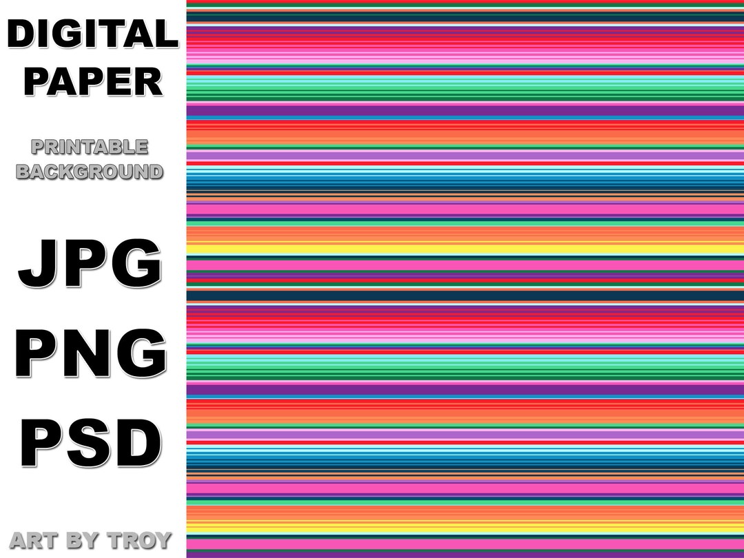 Mexican Serape Digital Paper Western Striped Printable Sublimation