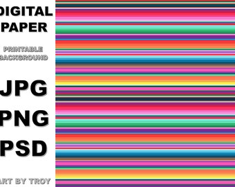 Mexican Serape Digital Paper Western Striped Printable Sublimation Background 7