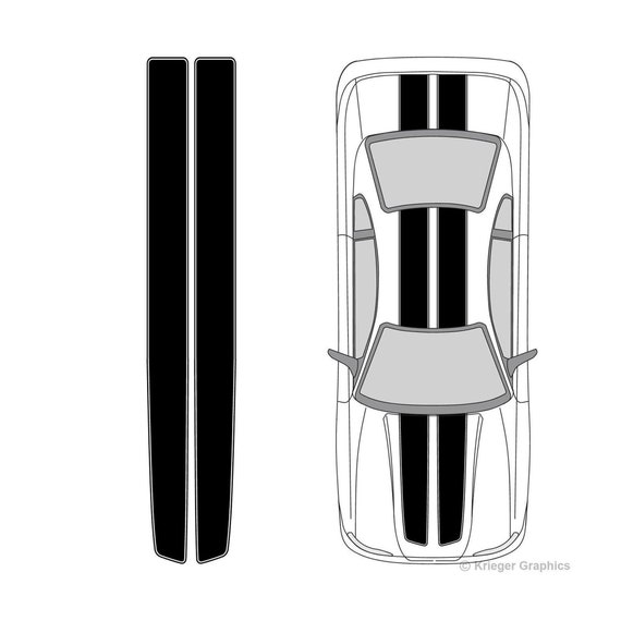 Universal Fit 3M Vinyl EZ Rally Racing Stripes With Outline for Any Car or Truck DIY Decal Kit Etsy Ireland