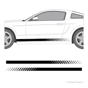 Universal Fit 3M Vinyl Faded Rocker Panel Side Stripes for any Car or Truck DIY Door Decals