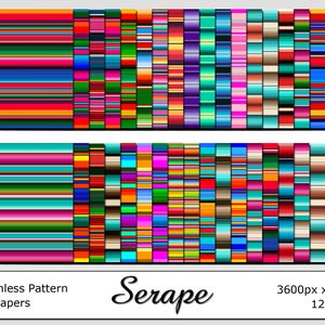 Fundo de sublimação de papel digital serape mexicano listras sem costura padrão PNG pacote