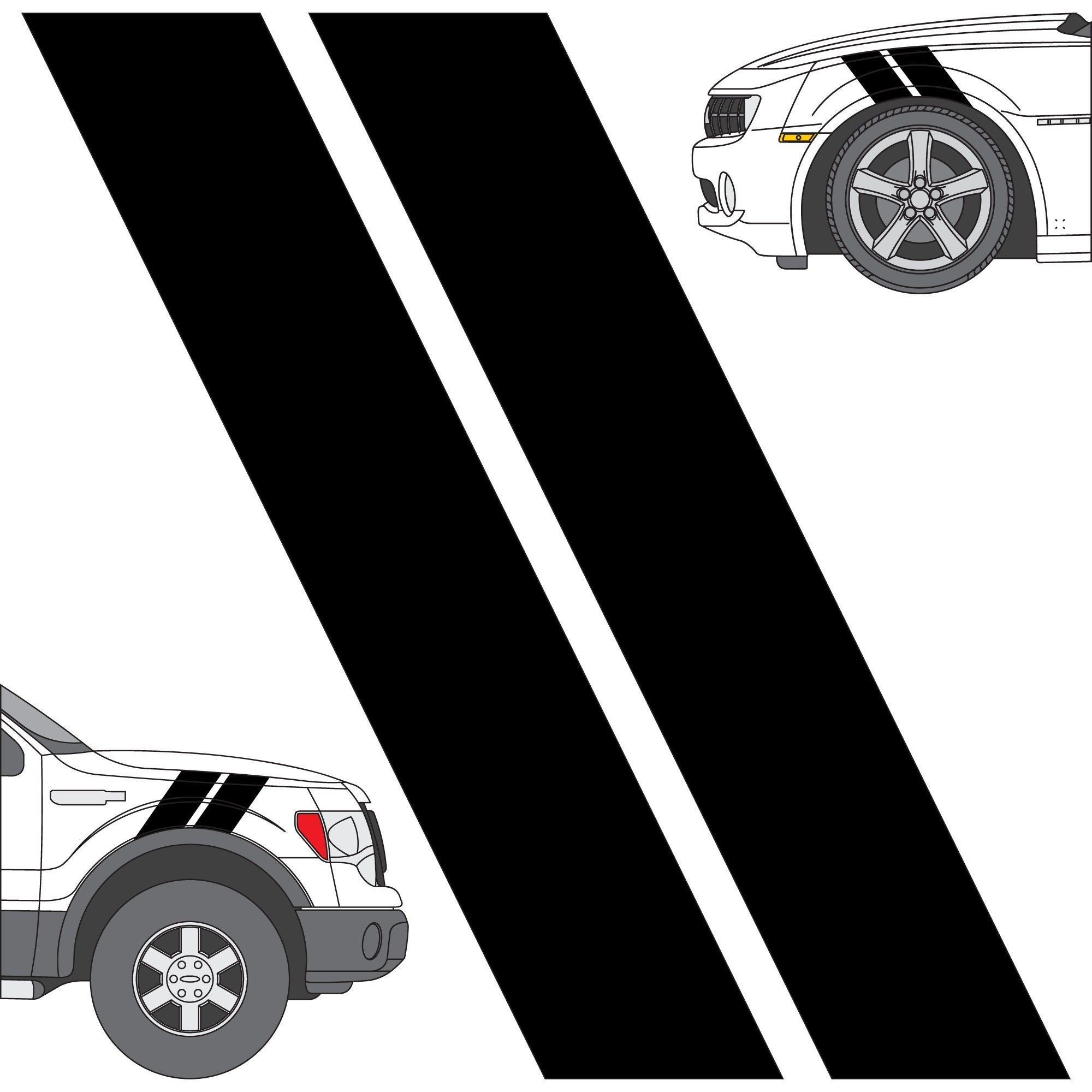 Universal Fit 5 Hash Mark Fender Stripes for Any Car or Etsy