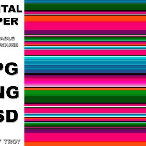 Mexikanische Serape Digital Paper Western Striped Printable Sublimation Background 4