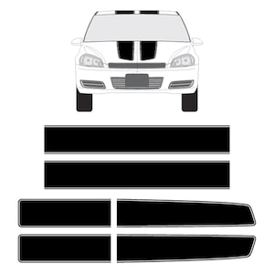 EZ Rally Racing Stripes for Chevy Impala 3M Vinyl Stripe Graphic Decals