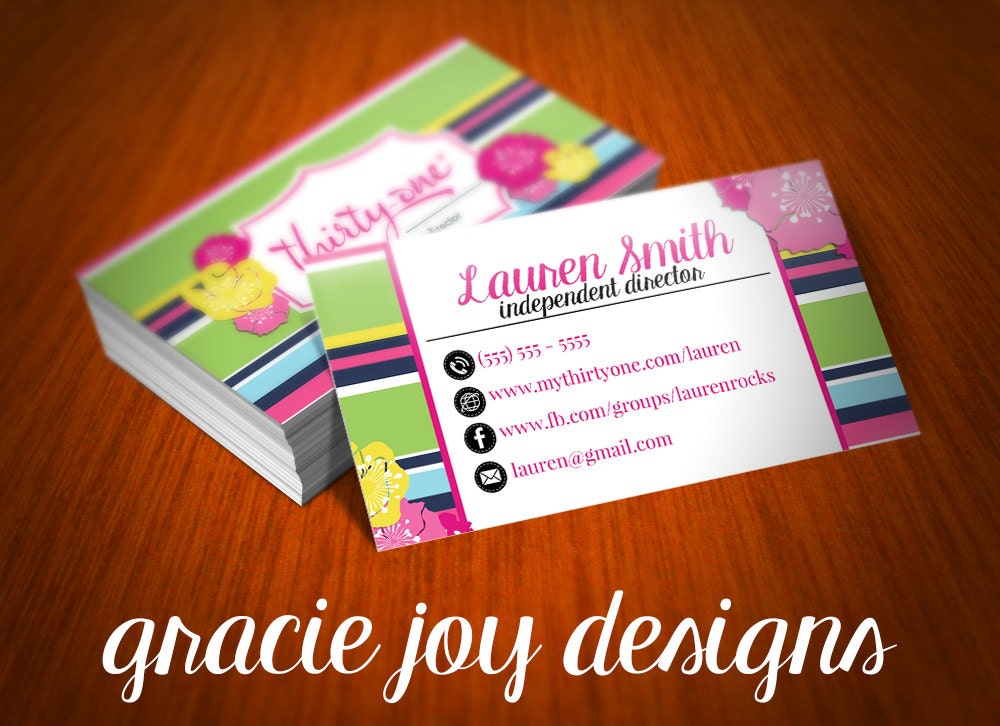 Thirty-One Business Card Business Card Direct Sales | Etsy