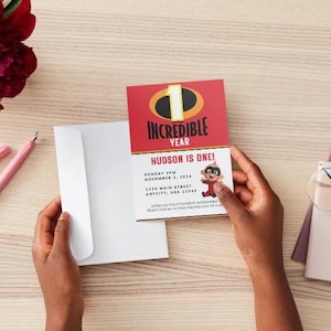 Plantilla Canva para invitación de cumpleaños de un año increíble: invitación editable para el primer cumpleaños: letrero para el primer cumpleaños que puedes hacer tú mismo: descarga instantánea e imprimible