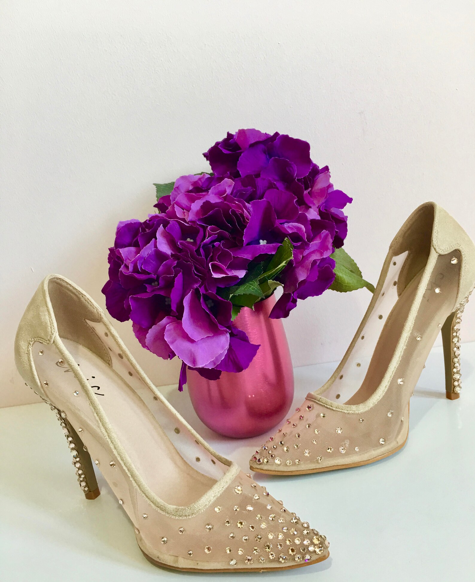 Court Mesh Shoes With Crystals/ Swarovski Heels/ Women Womens Etsy UK