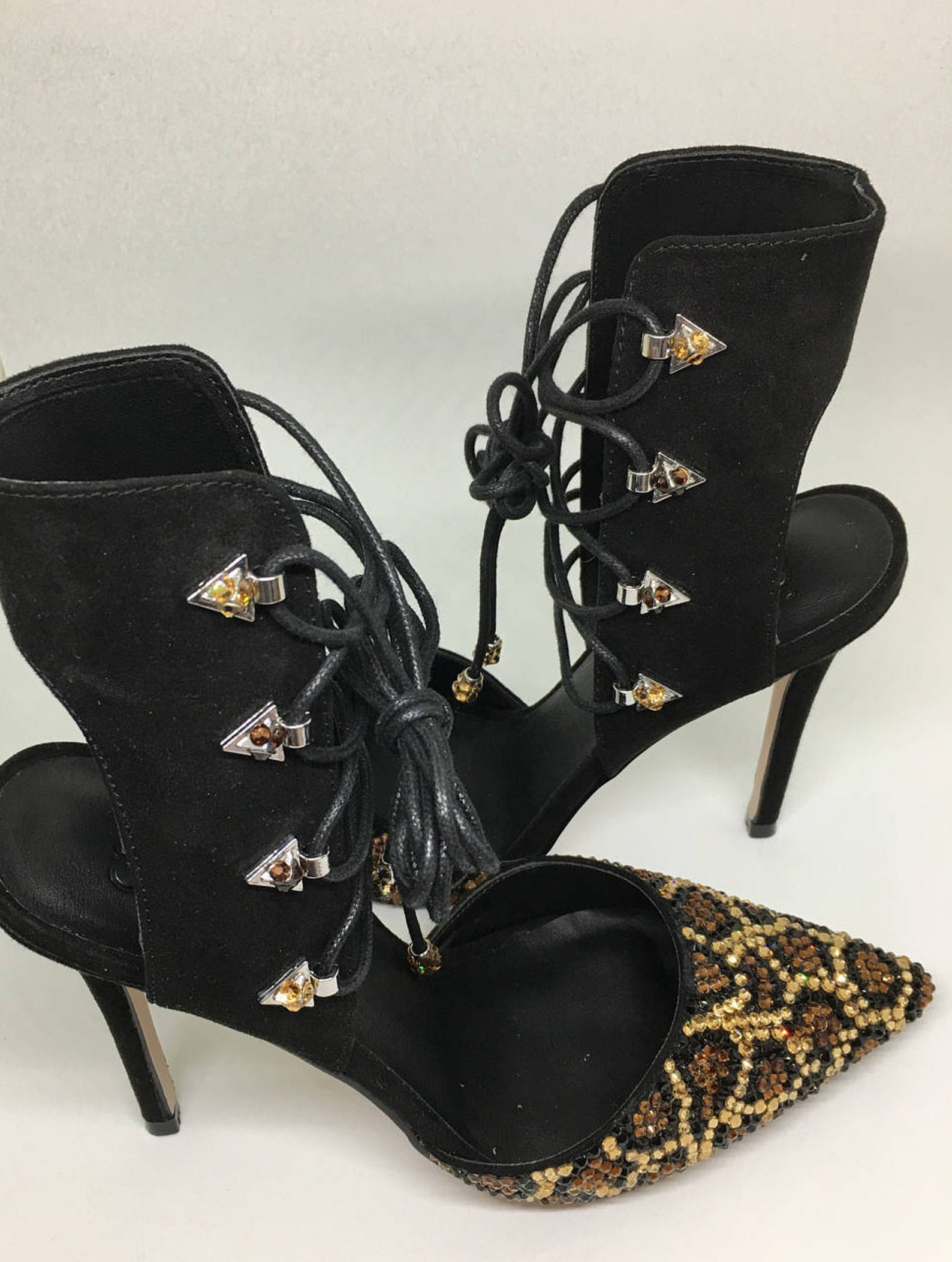 leopard print shoes small heel