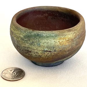 Vintage Art Pottery Small Clay Signed Offering Bowl for Altar 3" x 2"