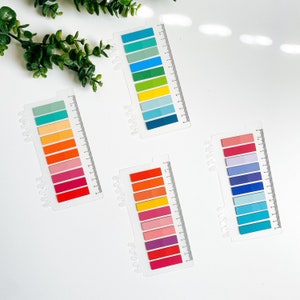 Transparent Sticky Tabs for Annotating - Set of Summer Spring Theme Colorful Page Flags for Book Lovers