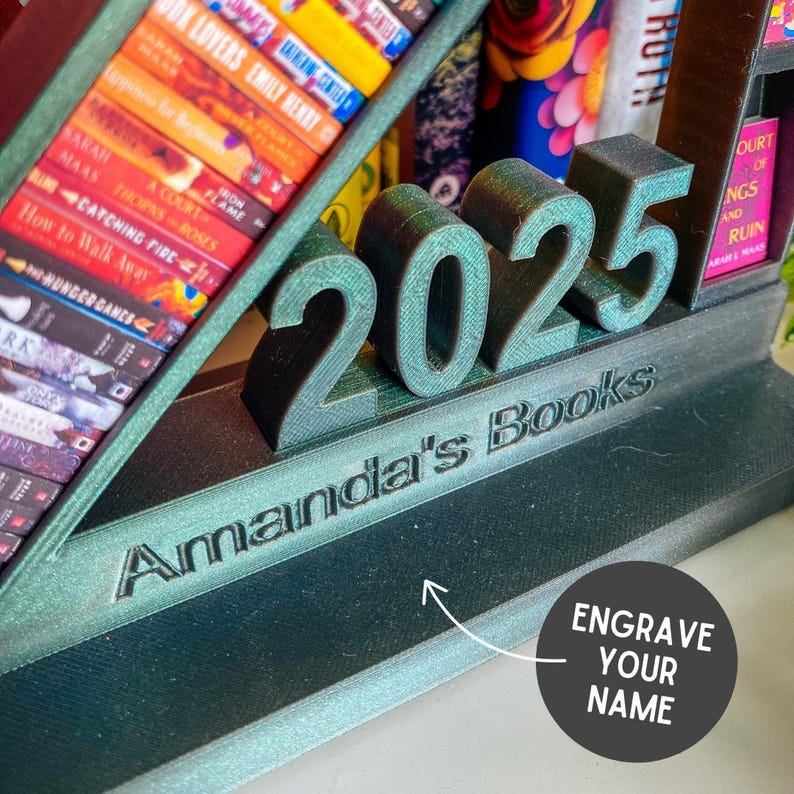 Personalized Mini Book Display Shelf: 3D Printed Bookcase, Book Lover ...