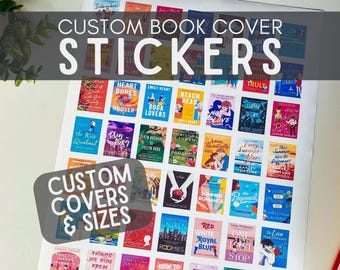 Customizable Mini Precut Matte Book Cover Stickers • Perfect for Book Reading Log Planner Junk Journal Scrapbook • Custom Sizes Available