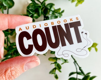 Audiobooks Count Sticker: Bookish Merch for Audiobook Lovers