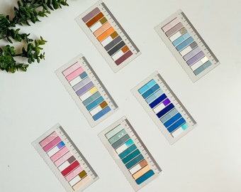Holographic Iridescent Page Tabs: Transparent Sticky Annotation Tabs