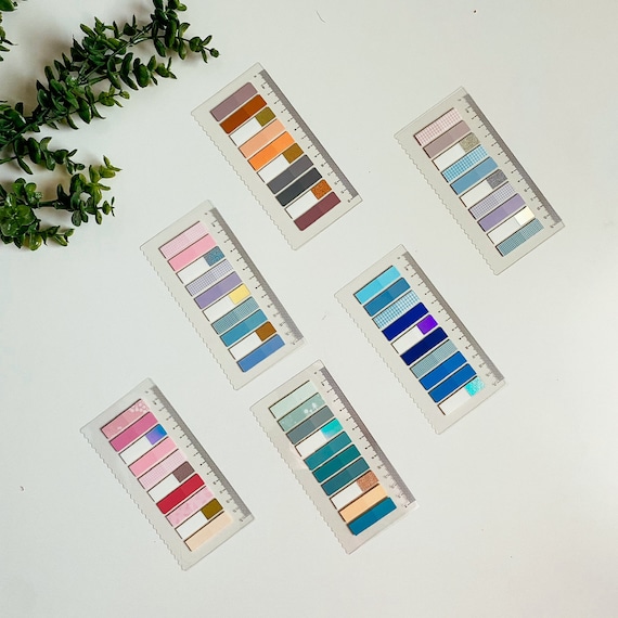 Holographic Iridescent Page Tabs: Transparent Sticky Annotation Tabs
