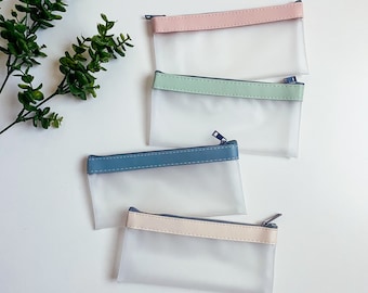 Frosted Transparent Pencil Case: School Stationery Organizer