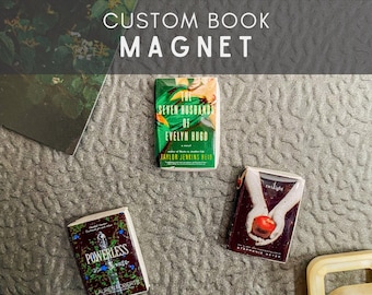 Custom Handmade Mini Book Magnets for Book Lovers - Tiny Miniature Books for Bookworm Housewarming Gift - Stocking Stuffer for New Home Gift