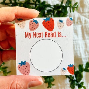 Book Club Activity TBR Scratch Card Reading Group Game Literature Recommendation Tool Strawberry Theme Design Interactive Reading Challenge Bookworm Surprise Gift Book Discovery Helper Reading List Builder Perfect Literary Present Reader