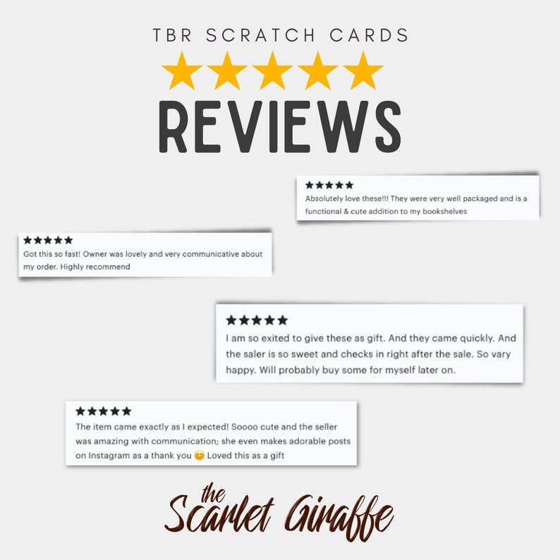 TBR Scratch Card Reading Challenge Book Recommendation Literature Gift Bookworm Surprise Bookish Activity Club List Game Idea Reader Present Bild 7