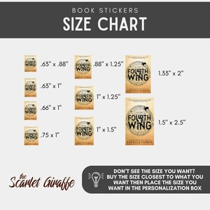 Customizable Mini Precut Matte Book Cover Stickers • Perfect for Book Reading Log Planner Junk Journal Scrapbook • Custom Sizes Available image 3
