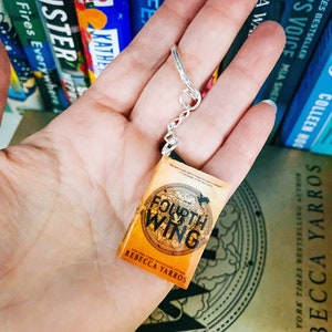 Custom Miniature Book Keychain With Mini Personalized Book Charms Book Lover Gift for Bookworm Keychain Bookish Gift Keychain Book Author 1 Large 1.5" Book