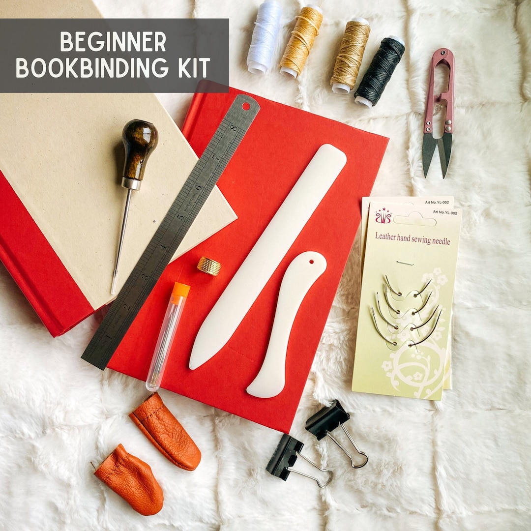 Beginner Bookbinding Kit Essential Book Binding Tool Set Including Bone