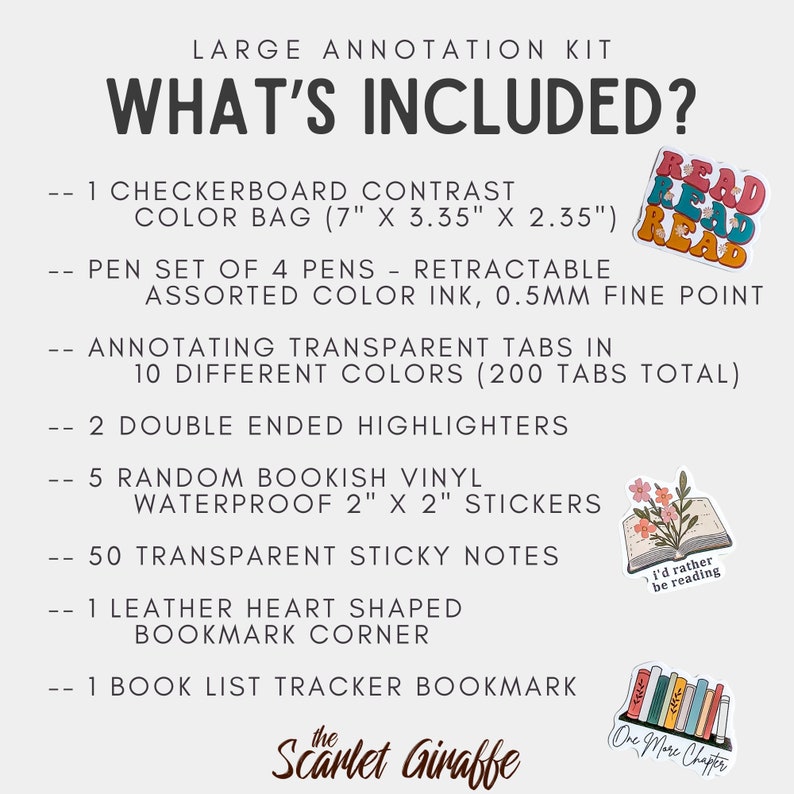 Annotation Notes Packs Annotation Supplies Bundle - Bookish Accessories for Annotating ...