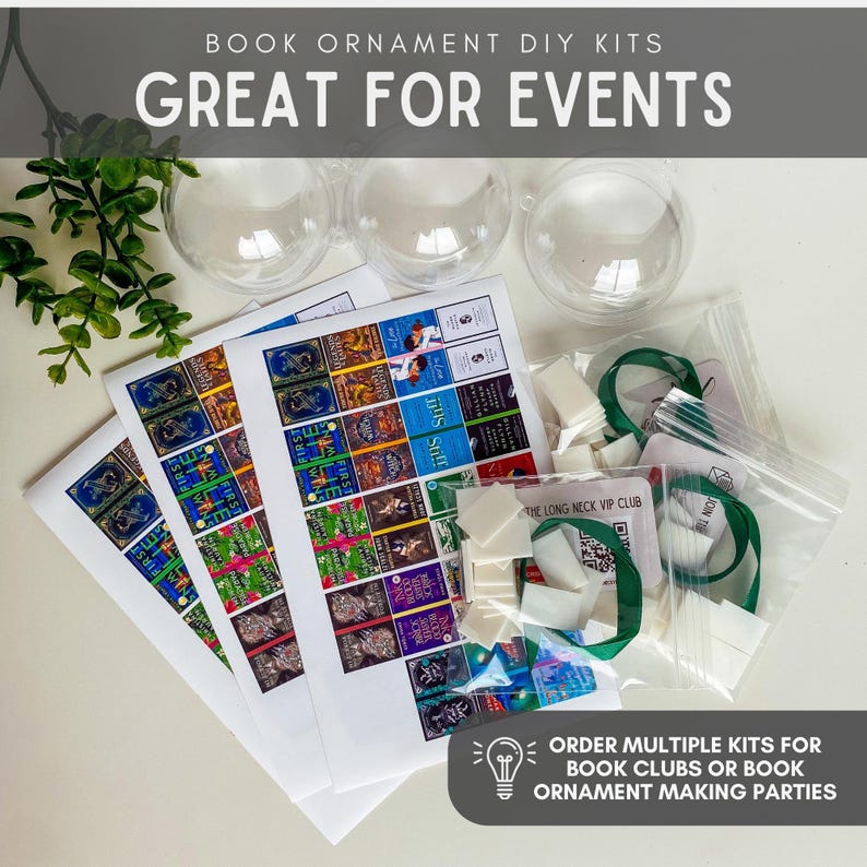 Mini Book Ornament Diy Kit Make Your Own Book Lover Ornament