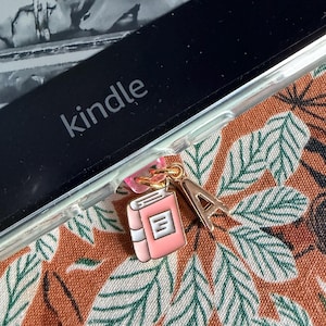 Llavero Kindle para amantes de los libros, compatible con dispositivos USB-C y Lightning, tapón antipolvo para lectores electrónicos, regalo para lectores de libros, accesorio de merchandising literario.