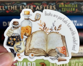Book Lover Sticker: Potions, Mushroom, Bookish Fall Gift