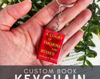 Custom Miniature Book Keychain: Personalized Book Lover Gift