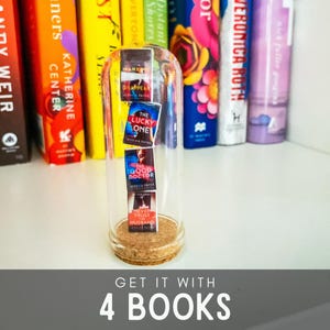 Custom Favorite Book Mini Display Bookish Gift for Book Lover Tiny Book of Author Writer Desk Decor Gift for Bookworm Bookshelf Decor 4 mini books