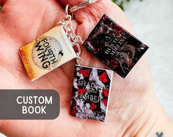 Handmade Mini Book Keychain: Literary Gift for Book Lover