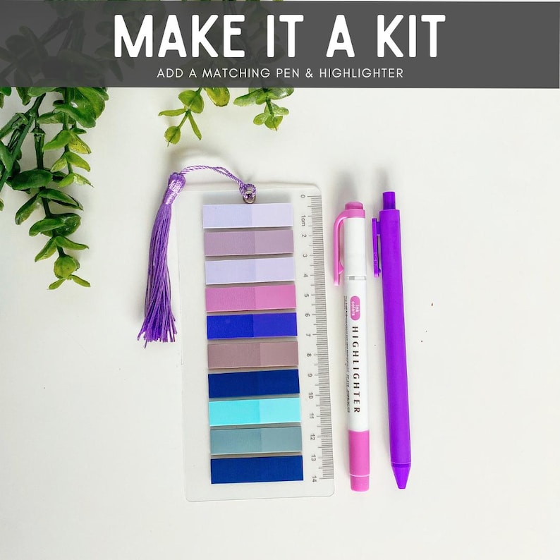Color Coded Annotation Tab Bookmark Set With Tassel | Book Themed ...