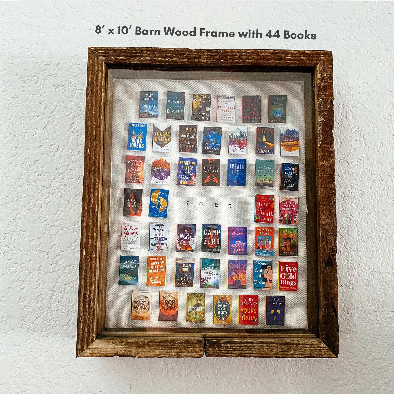 Bookworm Window Display Mini Book Frame Display in Shadow Box - Year in Books Gift for Book ...