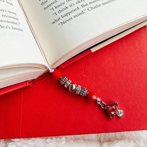 Handmade Beaded String Mushroom Bookmark: Unique Cottagecore Book Lover Gift