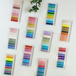 Colorful Annotation Sticky Book Tabs - Annotating Transparent Color Page Flag Markers for Index Reading