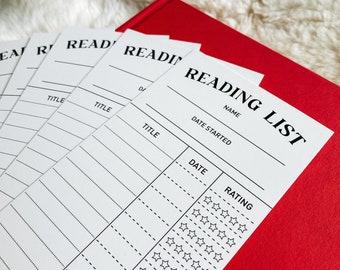 Reading Tracker Bookmark Reading List Bookmark Library Card Bookmark Book Tracker Reading Log Bookmark Reading List Book Lover Reader Gift