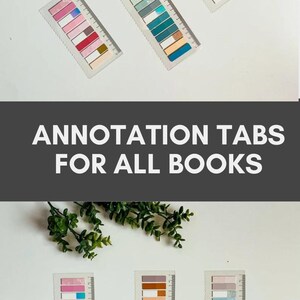 May include: A set of 10 colorful annotation tabs with different patterns and designs. The tabs are arranged in two rows of five. The tabs are labeled "Annotation Tabs for All Books".