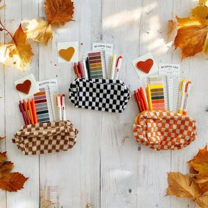 Fall Checker Annotation Kit with Tabs, Pens, Highlighter | Book Annotating + Journaling | Gifts for bookworms, readers, students, teachers