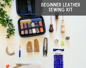 Beginner Leather Sewing Kit: DIY Leather Craft Tool Set