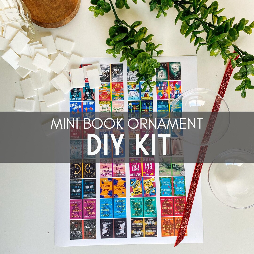 Mini Book Ornament Diy Kit Make Your Own Book Lover Ornament