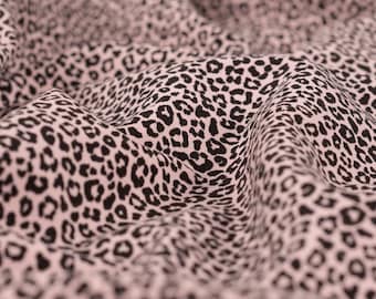 Leopard Poudre Jersey Fabric – Soft cotton jersey with leopard print | Oeko-Tex certified | Stretchy & skin-friendly