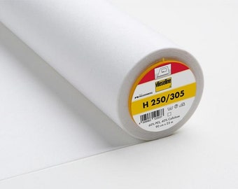 Vlieseline H250 white and black Iron-on interfacing from 10 cm