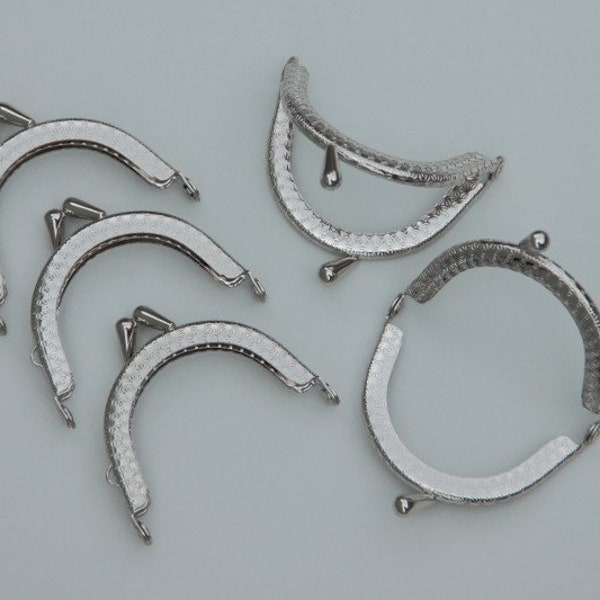 5 Mini-Bügel Taschenbügel Clipverschluss #109/R/M20 53x63mm Purse Frames
